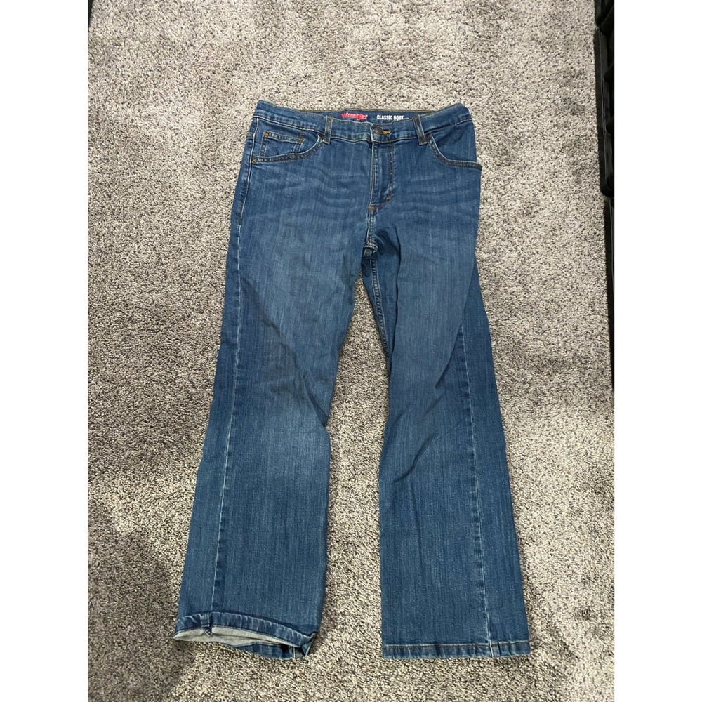 Wrangler Jeans Classic Boot Boys 16 Husky Blue Excellent